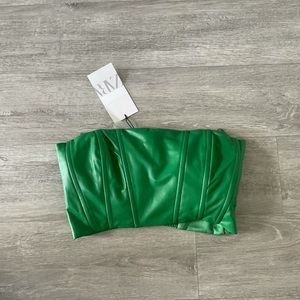 Green Zara top
